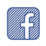 Icône carrée bleue aux angles arrondis, comportant un « f » minuscule au centre, qui ressemble au logo de Facebook